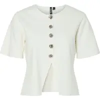Pieces Pcmarie Split Strickjacke | Weiß | S
