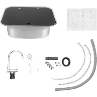 OEM Spüle, platzsparendes Design, langlebige Konstruktion, Silber