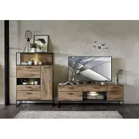 Möbelando Wohnwand Wohnzimmerwand Mediawand Schrankwand Anbauwand TV-Wand "Manhattan III"