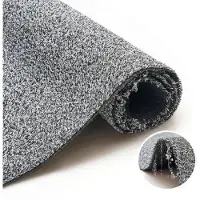 Tapiso Rasenteppich CANYOO Schwarz Grau Outdoor Balkon Terrasse 200 x 450