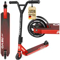 RE:SPORT Stunt Scooter REVO für Kinder & Erwachsene mit Ständer | Profi Stuntroller 100mm PolyurethanWheels & Y-Bar | Stuntscooter Kickscooter ABEC 9 Kugellager | Tretroller Trickroller