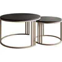 Lookway Couchtisch LORI 2in1 KASCHMIR MAT, Schwarz matt