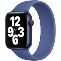 Apple Silikon Solo Loop für Watch | 38/40/41/42 mm - Größe 6 - Toma Blue