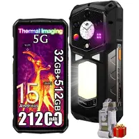 Ulefone Armor 29 Pro (Thermal) 5G Outdoor Handy 512GB Android 15 AI Smartphone mit Wärmebildkamera, 6.67”AMOLED 21200mAh/120W/1000LM Lampe/WiFi 6E