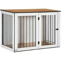 PawHut Hundekäfig Möbel, Hundebox mit Tür und Fenster, für Zuhause