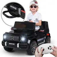 Actionbikes Motors Mercedes AMG G63 | Kinder Elektro Auto - Kinderauto - Kinderfahrzeug - Fernbedienung - Startsound - 3-6 km/h - ab 3 Jahre (Schwarz)