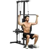 SPORTNOW Kraftstation für Zuhause multifunktionale Fitnessstation Schwarz