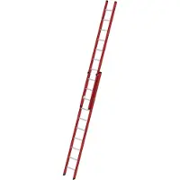 Proregal Sprossen-Schiebeleiter 2-teilig GFK/Alu ohne Traverse 2x10 Sprossen