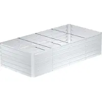 JOIEYOU 240x120x58cm Metall Blumenkübel für Hochbeete, 1730L Verzinkter Stahl Gartenbeet, Rechteck Pflanzbeet zum Selber Bauen, Outdoor Pflanzkübel für Gemüse Blumen Obst Kräuter (Silber)