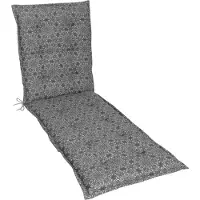 Kettler Herlag Liegenauflage Valeria 195x60x7,5cm für Gartenliege Mandala-Muster Anthrazit