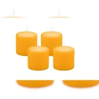 Kopschitz Kerzen 4er Set Stumpenkerzen/Adventskranzkerzen Mais Gelb/Orange Ø 60 x 80 mm