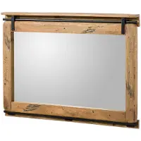 MASSIVMOEBEL24.DE MASSIVMOEBEL24Spiegel Mango 114x6x80 natur lackiert RAILWAY #178