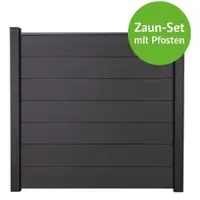 MR-Zaun Altum Komplettset mit Alu-Pfosten, Anthrazitgrau, 9,50 m