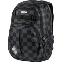 Nitro Freizeitrucksack Rucksack mit Laptopfach Daypacker Collection Chase Backpack 35L Checker dunkelgrau schwarz