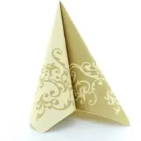 Mank Serviette Airlaid Pomp in Gold-Creme, 40 x 40 cm, 50 Stück - Ornamente Hochzeit Jubiläum