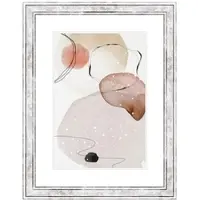 WANDStyle Bilderrahmen H460 aus Massivholz in Silber 24 x 30 cm im Stil Vintage