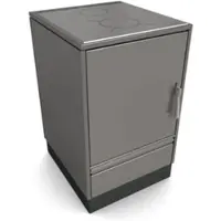 Glutos Küchenherd HH 02 S | metallic | Scharnier links| 5,5 kW