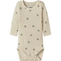 Name it Body l/ä - Rib - NbmFoapple - Mandelmilch - - 1½ Jahre (86) - Body L/Ä