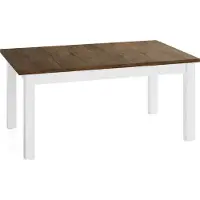 WFL GROUP ESSTISCH Lindberg Weiß ausziehbar verlängerbar rechteckig, Eiche Braun Rustikal 200-300/100/77 cm