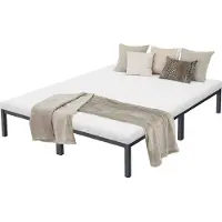 ML-Design Metallbett mit Lattenrost auf Stahlrahmen, 160x200 cm, Anthrazit