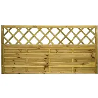GartenLand Dichtzaun VARIO Gerade mit Rankgitter 180x90 cm Holzzaun Kiefer PEFC KDI Grün 44x44 mm Rahmen