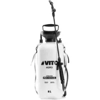 Vito Gartenspritze 8L Ätzende Produkte, Alkalien Druckregler 4 Düsen