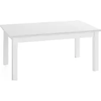 WFL GROUP ESSTISCH Lindberg Weiß ausziehbar verlängerbar rechteckig, Weiß 120-160/70/77 cm