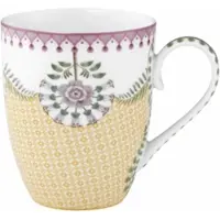 Pip studio Tasse Home Tasse Large Lily & Lotus Tiles Yellow (6er Set)