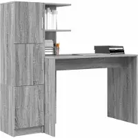 vidaXL Schreibtisch Graues Sonoma 133,5 x 50 x 124 cm 2 stk.