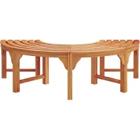 vidaXL Baumbank 2 pcs Natur 160 x 80 x 45cm Massives Eukalyptus Holz