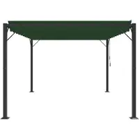 vidaXL Gazebo mit Lamellen-Dach 3 x 4 x 2,14 m Grün