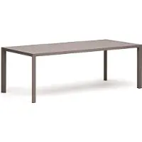 Natur24 Gartentisch Culip 220 x 100 x 75 cm Aluminium Braun Tisch Esstisch Outdoor