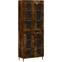 vidaXL Highboard Räuchereiche 69,5x34x180 cm Holzwerkstoff