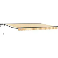 vidaXL Manueller Markisenrahmen mit LEDs 4,5 x 3,5 m