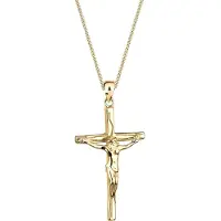 Elli Halskette Kreuz Jesus Konfirmation Kommunion 925 Silber Elli Gold