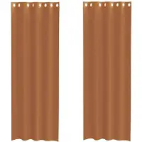 vidaXL Voile Vorhänge mit Ösen 2 Stk. Terrakotta