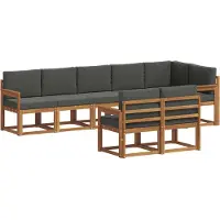 vidaXL Outdoor-Sofagarnitur 8 stk. Natur und Anthrazit