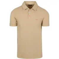 NZA Beige Poloshirt kurze Ärmel normale Passform
