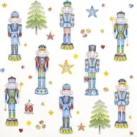 Home Fashion , Nutcrackers, Lunch-Servietten aufgefaltetes Maß 33 cm x 33 cm, im Viertelfalz, 20 Stück pro Pack, 12 Pack pro Karton