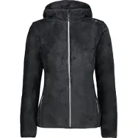CMP HighLoft Fleece Damen Jacke mit Kapuze schwarz 36