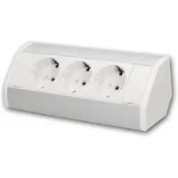 ORNO Aufbau-Steckdose 3-fach Warmweiß Silber 230V 3680W 06m Kabe