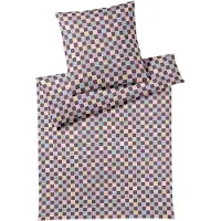 Elegante Mako-Jersey-Bettwäsche-Garnitur Scrabble Jersey Farbe Merlot Größe 155x220+80x80
