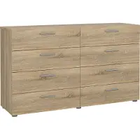 Ebuy24 Pepe Kommode 8 Schubladen Eichenstruktur-Nachbildung.