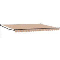 vidaXL Ausziehbare Markise Mehrfarbig 450 x 300 cm