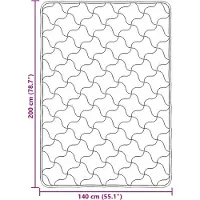 vidaXL Ganzjahresbettdecke Gepolstert Creme 140 x 200 cm