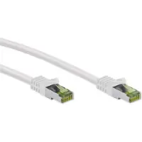 Goobay RJ45-Patchkabel mit CAT 8.1-S/FTP-Rohkabel, weiß