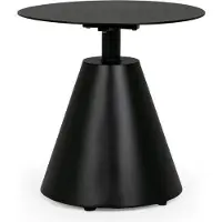 Natur24 Beistelltisch ALOHA 50 x 50 x 49 cm Aluminium Schwarz