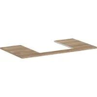 Hansgrohe Xelu Q Konsole mit Ausschnitt mittig, 980x550, für Aufsatzwaschtisch 500x480mm, geschliffen, 54095230, Farbe: Eiche Natur
