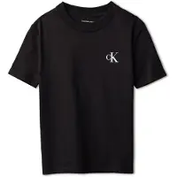 Calvin Klein Jeans T-Shirt Chest Monologo LV1CKSJA32 Schwarz Regular Fit