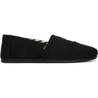 Toms Alpargata Classic Baumwoll Herren Schwarze Espadrilles